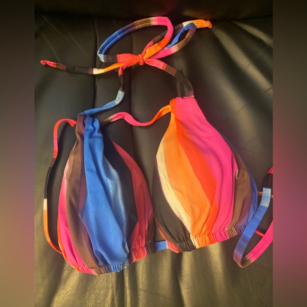 Colorful string bikini top size 8